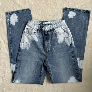 Pacsun 24W 90s boyfriend high rise tie dye bleached jeans